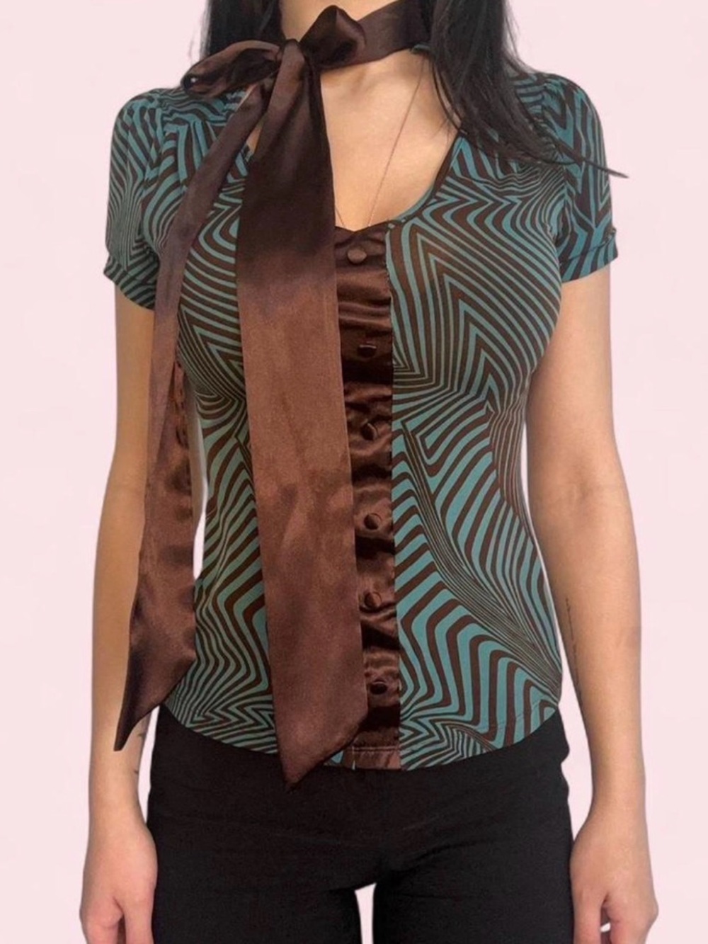Y2K Forever 21 Patterned Top